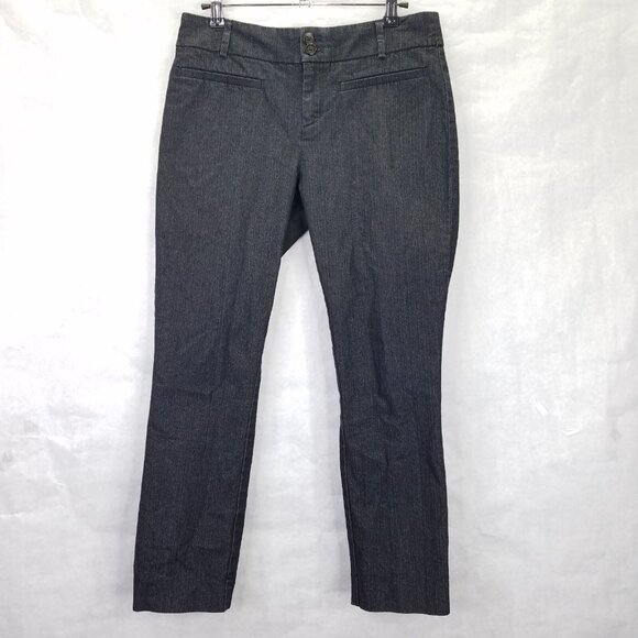 Anthropologie The Essential Slim Crop Trouser Women's 4 Straight Denim Charcoal - Picture 1 of 16